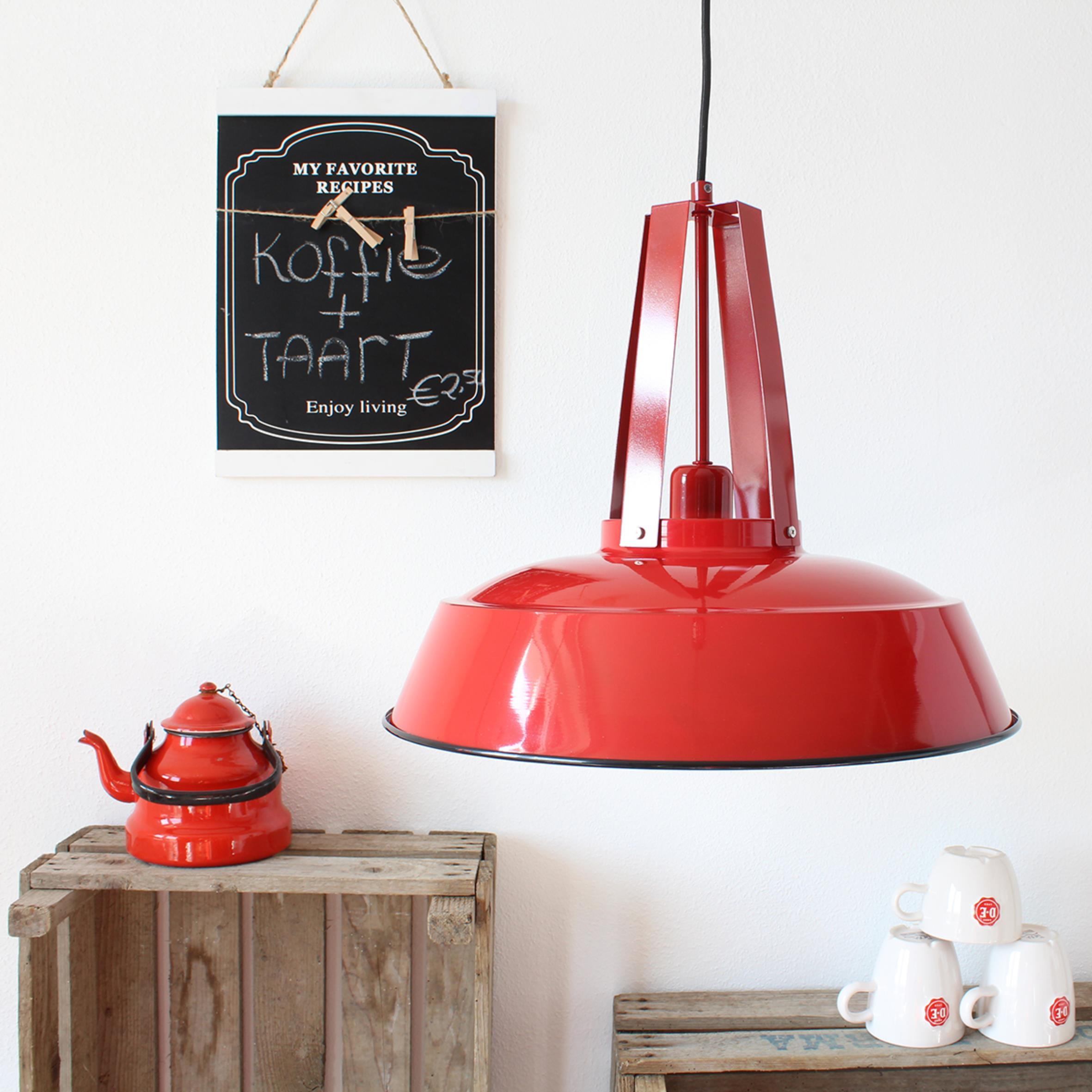 Pendelleuchte Eden - Rot, Trend, Metall (42/45-200/42cm)