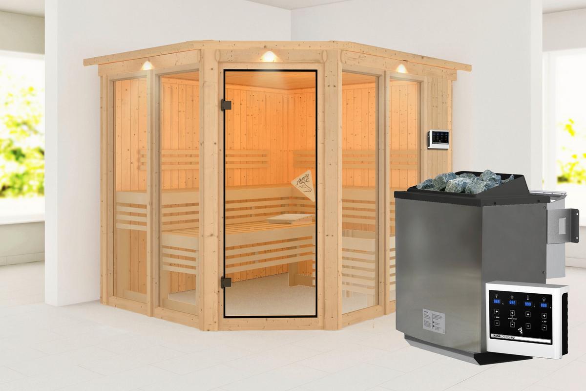 Sauna Kea 2 231/198/202 Cm - Fichtefarben, Basics, Holz (231/198/202cm)