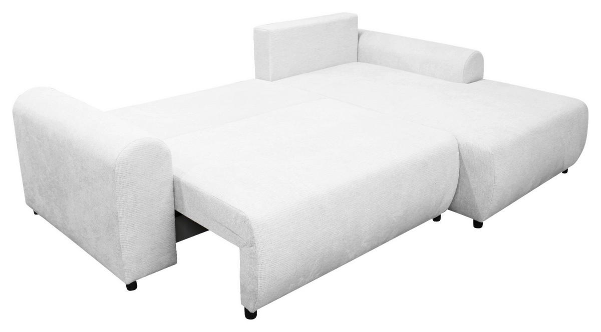 Ecksofa Velo Creme S: 250x160 cm - Creme/Schwarz, Design, Textil (250/160cm) - MID.YOU