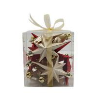 Vianočná ozdoba 16ks/box - zlatá/červená, Konventionell, plast (8cm) - Mömax