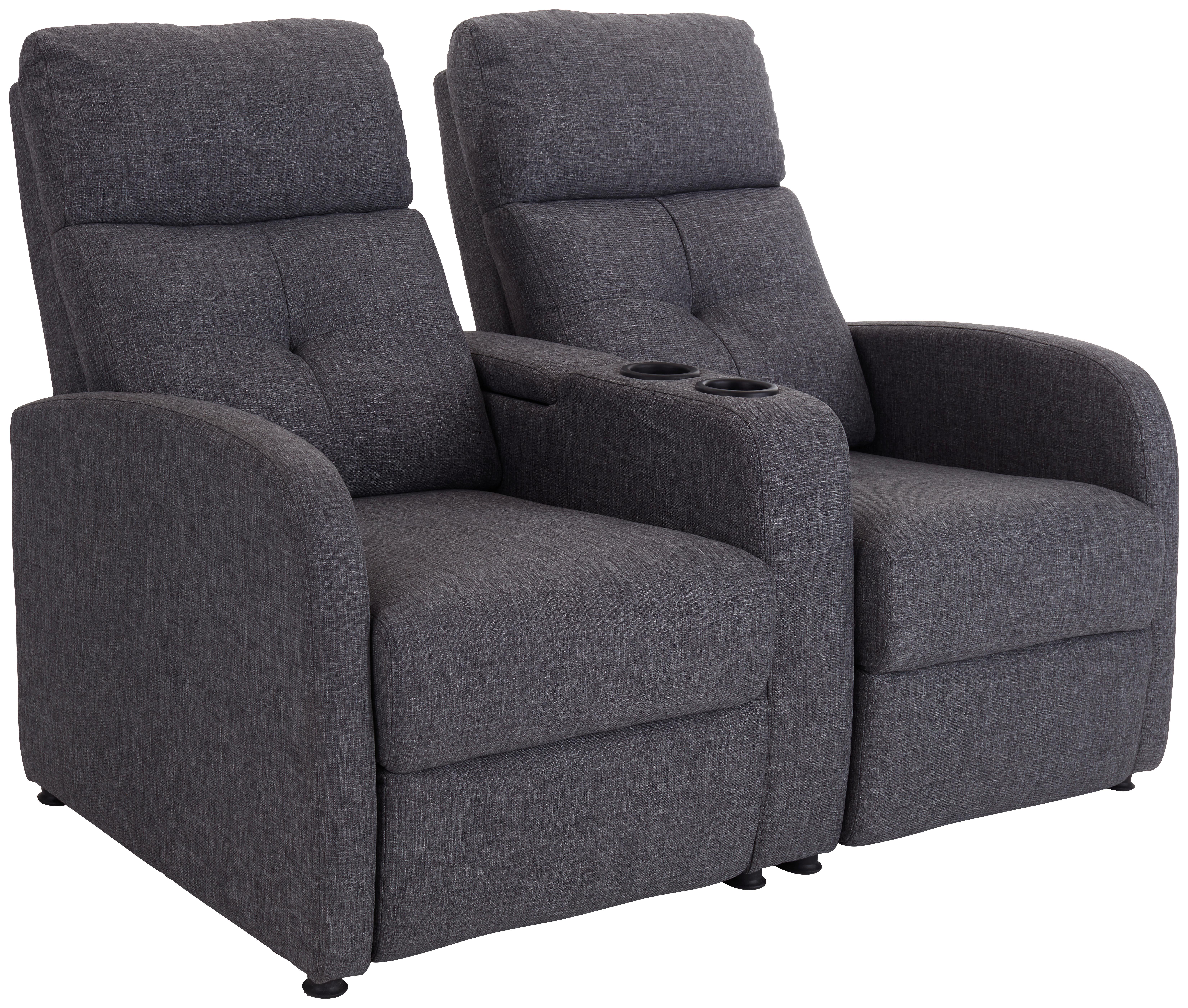 Házimozi Kanapé Cinema - sötétszürke, Modern, textil/fa (131/91/91cm) - Ondega