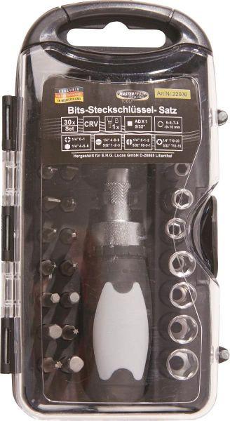 Bitset Finian 30-Tlg. In Kunststoffkassette Bitgarage - Silberfarben, KONVENTIONELL, Metall
