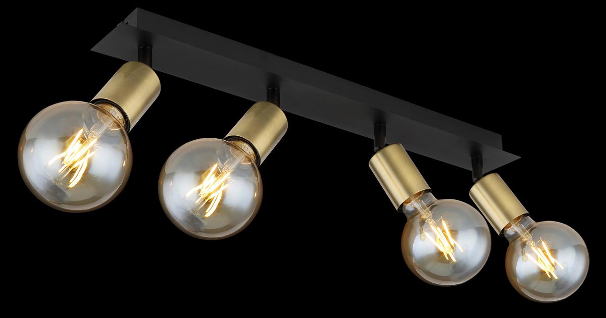 Strahler 54998-4b - Schwarz, Design, Metall (50/6/10,5cm) - Globo