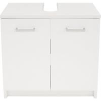SKRINKA POD UMÝVADLO FIOLA - biela/chrómová, Konventionell, kov/kompozitné drevo (55/52,2/30cm)