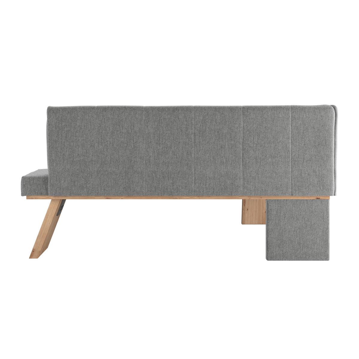 Eckbank Emma II - Eichefarben/Grau, KONVENTIONELL, Holzwerkstoff/Textil (150/185cm)