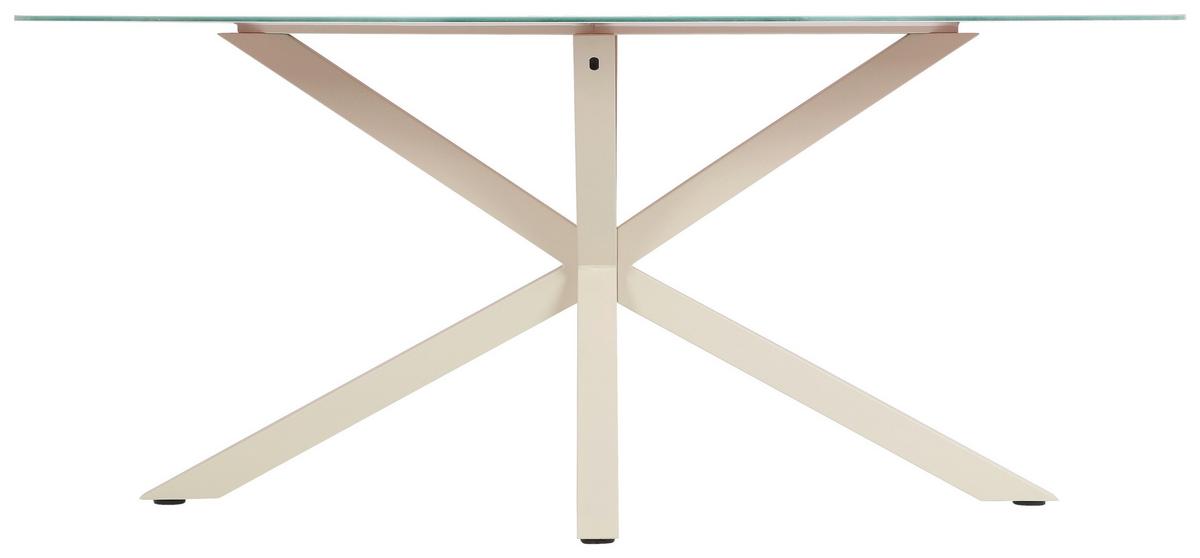 Esstisch Vanda Kaschmir L: 180 cm - Kaschmir, MODERN, Glas/Metall (180/100/75cm) - P & B