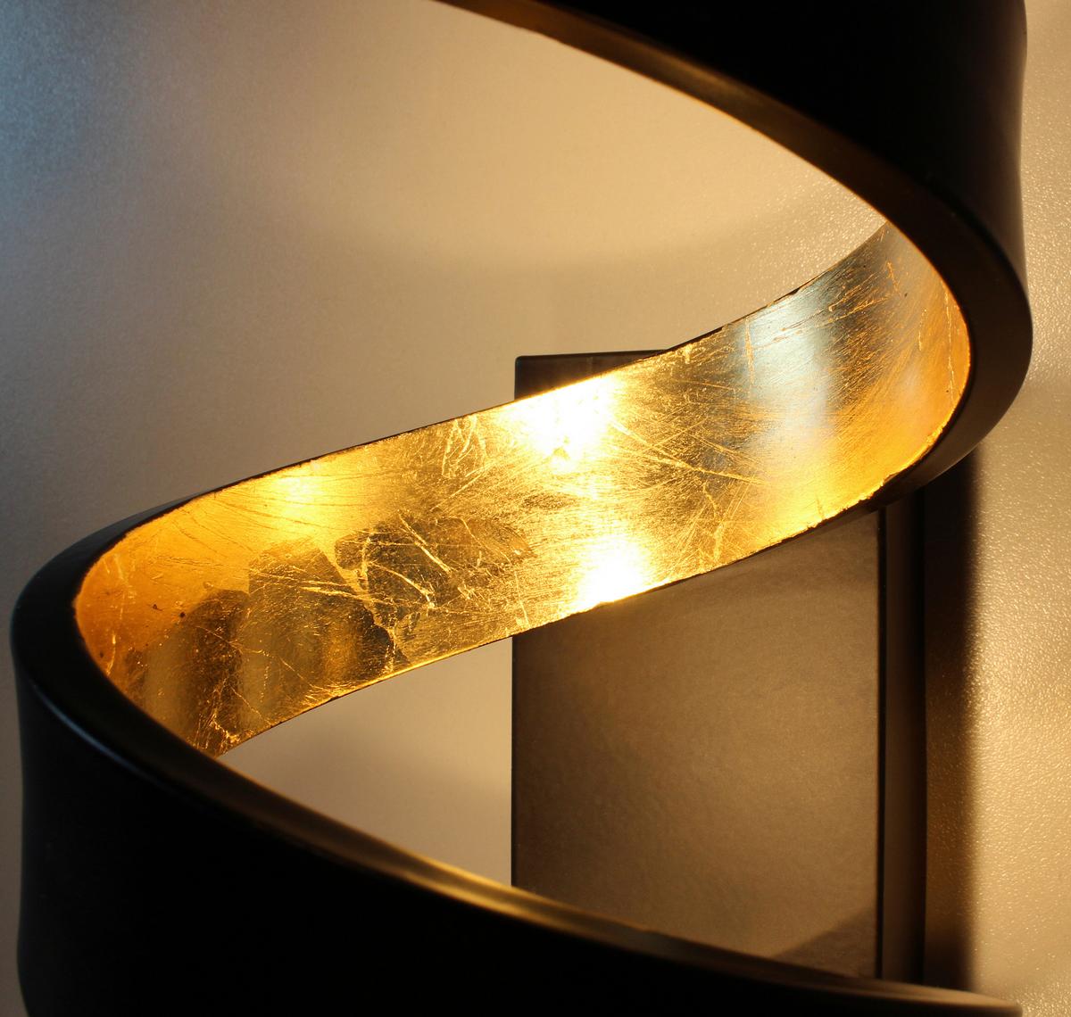 Led-deckenleuchte Helix Led-Helix-S4 Ner - Goldfarben/Schwarz, Design, Metall (80/13,5/120cm)