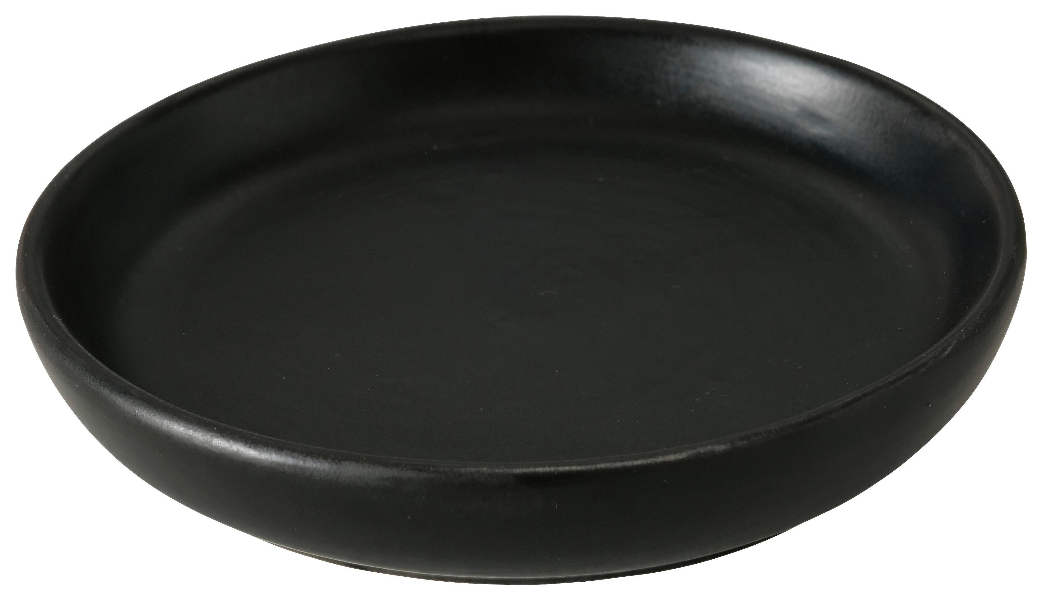 Miska Na Svíčku Kaleb, Ø: 10cm - černá, Moderní, keramika (10cm)