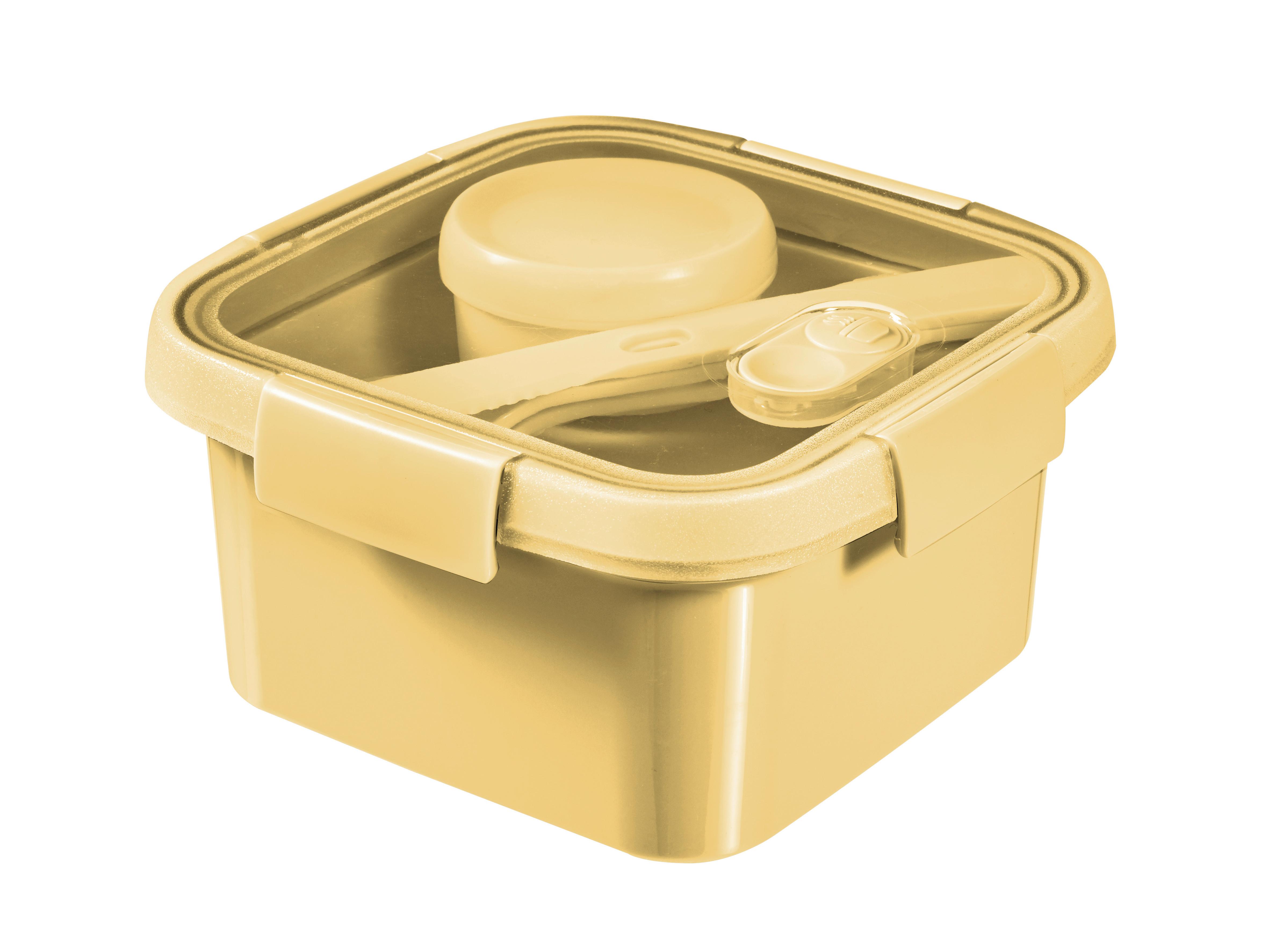 Ételtároló Doboz To Go Lunch Kit - sárga/kék, műanyag (16/16/9cm) - Curver