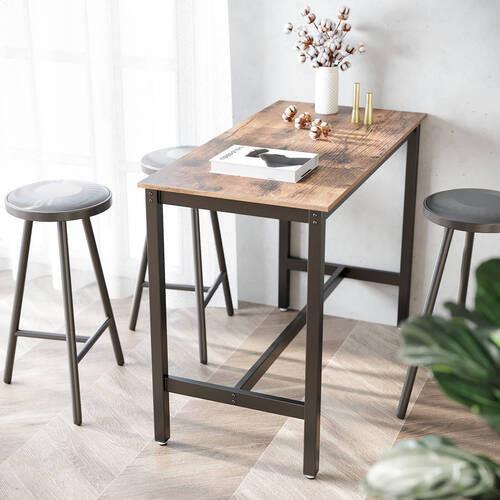 Bartisch Vasagle 120x60x90 cm Braun, Schwarz - Schwarz/Braun, Natur, Holzwerkstoff/Metall (120/60/90cm) - Boxxx