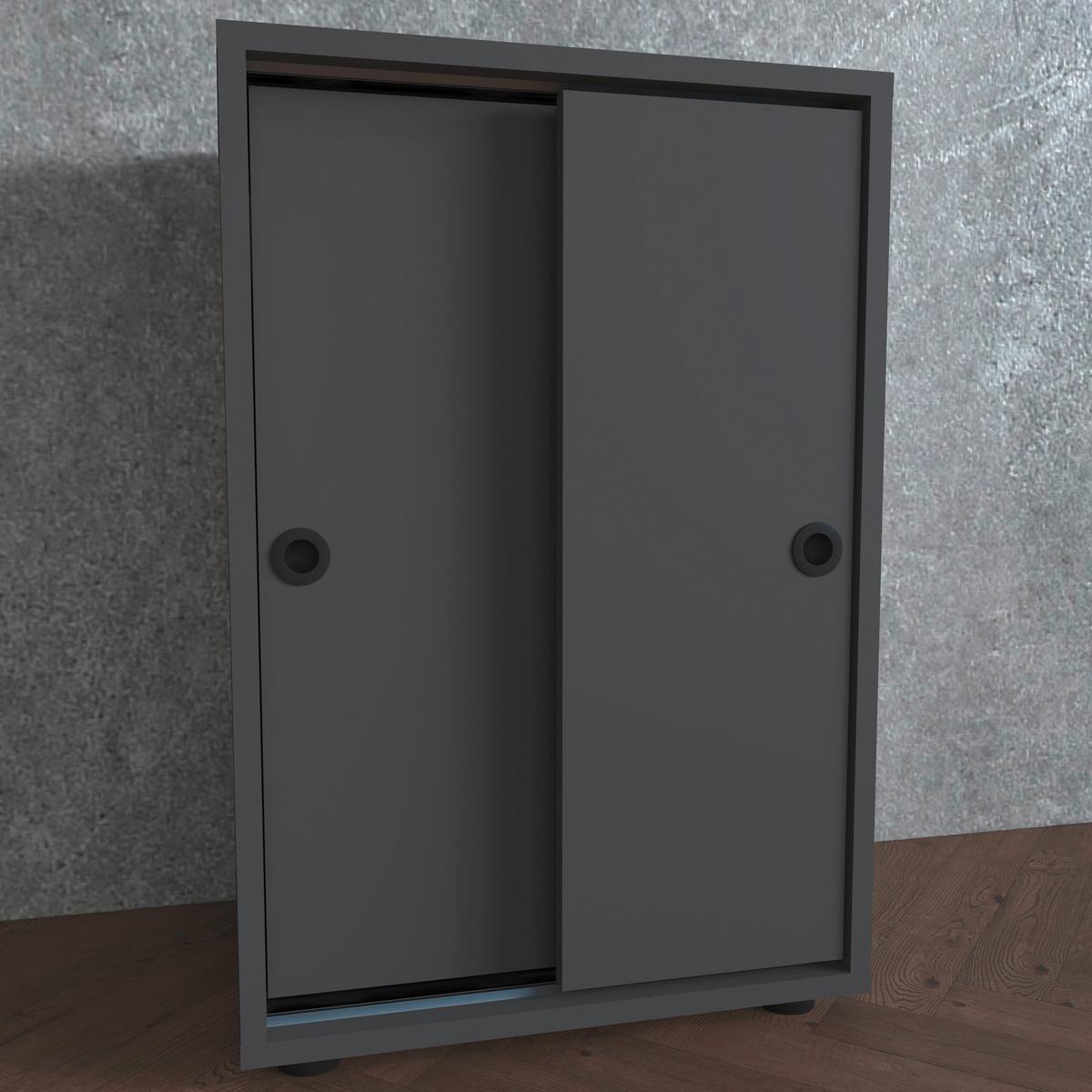 Aktenschrank Ulas Anthrazit Dekor B: 49 cm - Anthrazit, Design, Holzwerkstoff (49/74/38cm) - MID.YOU