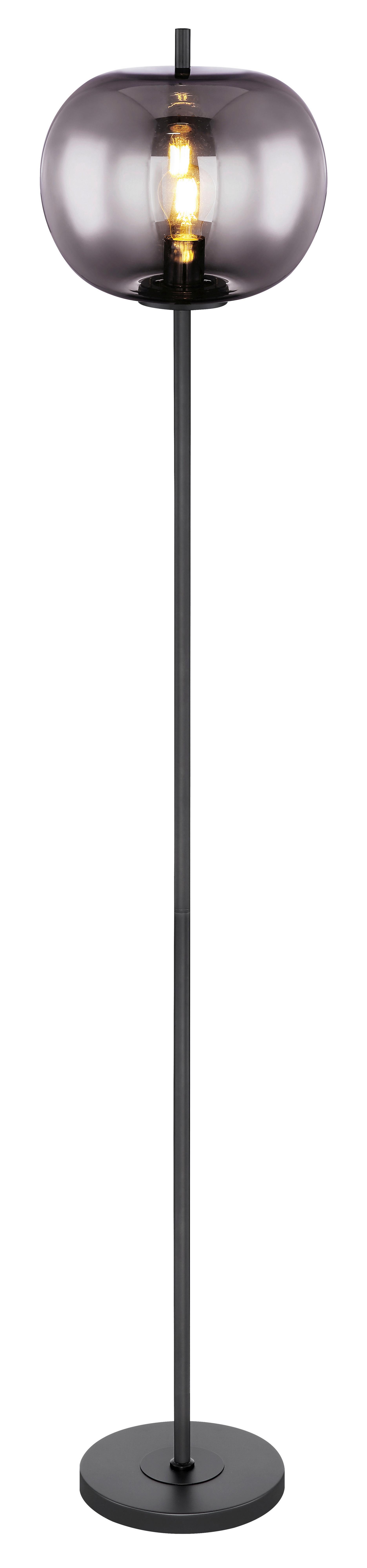 Stojací Svítidlo V Černé Barvě, 15345s - šedá/černá, Design, kov/sklo (30/160cm) - Globo