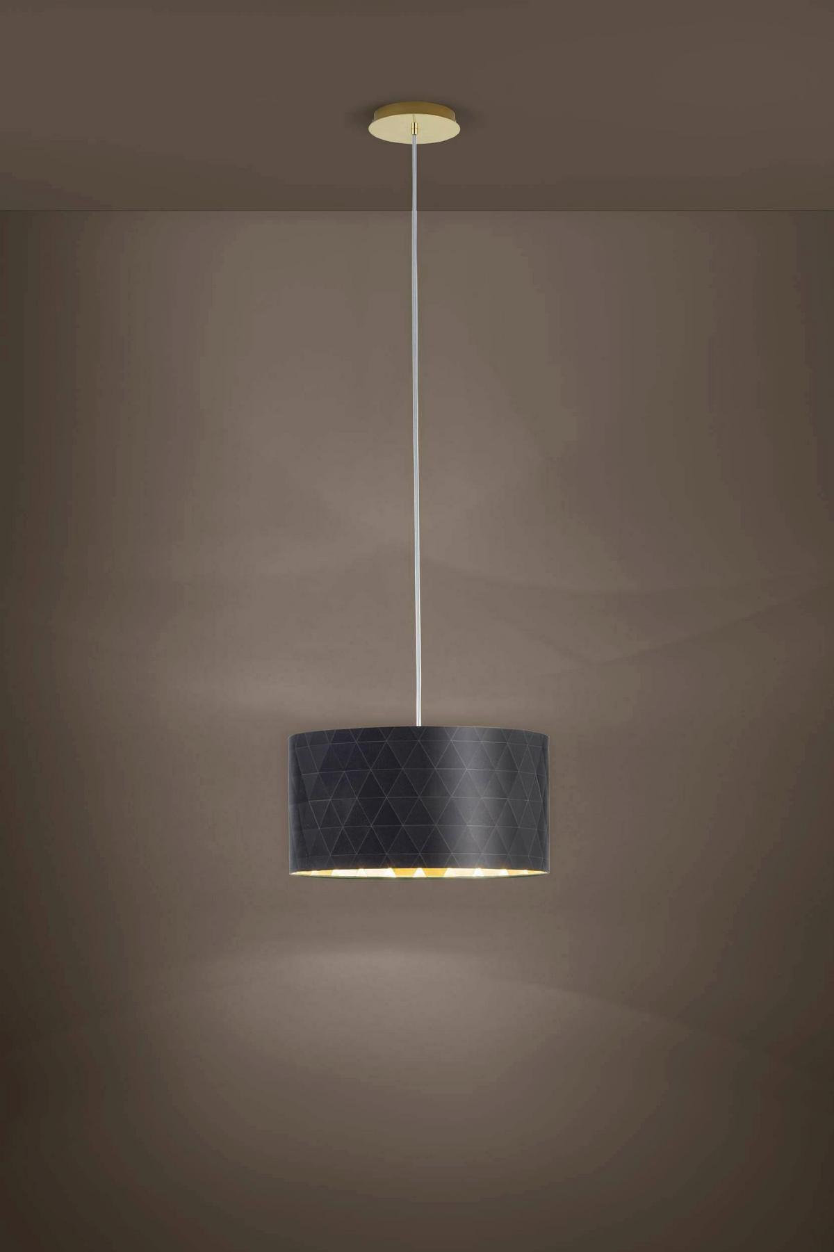 Hängeleuchte 39224* Dolorita - Messingfarben/Goldfarben, Basics, Textil/Metall (50/150cm) - Eglo