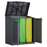 Müllsackständer Moby Recycling 90/100/55 - Anthrazit, MODERN, Kunststoff (90/100/55cm)