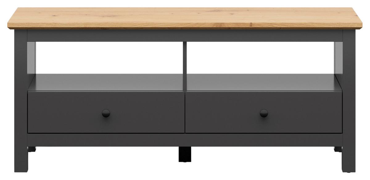 Lowboard Hesen Tv Stand - Graphitfarben/Eiche Artisan, Design, Holzwerkstoff (137/59/47cm)