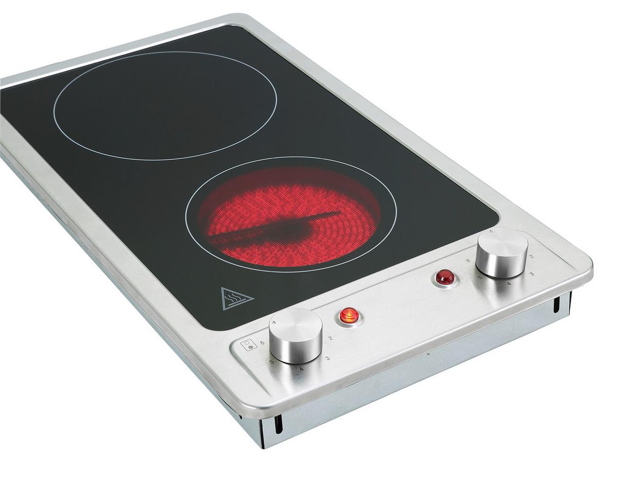 Glaskeramikkochfeld Respekta Vinzenz - Edelstahlfarben, Trend, Glas/Metall (30/5/51cm) - Respekta