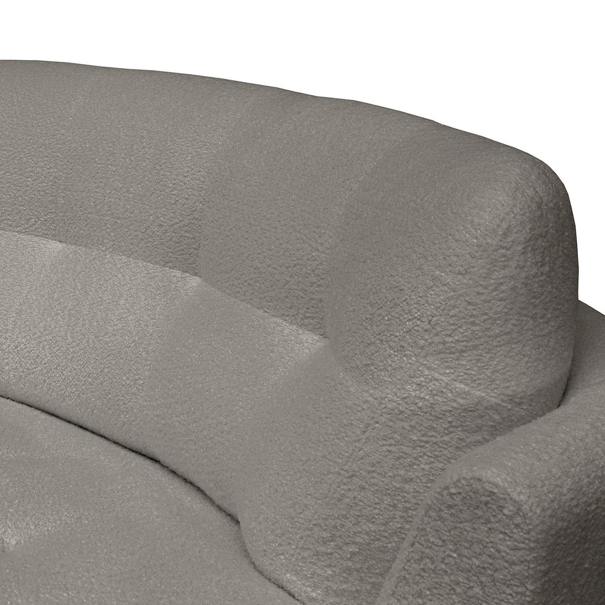 Ecksofa Bretania Dunkelgrau S: 113x300 cm - Dunkelgrau/Schwarz, Design, Textil (113/300cm) - Livetastic