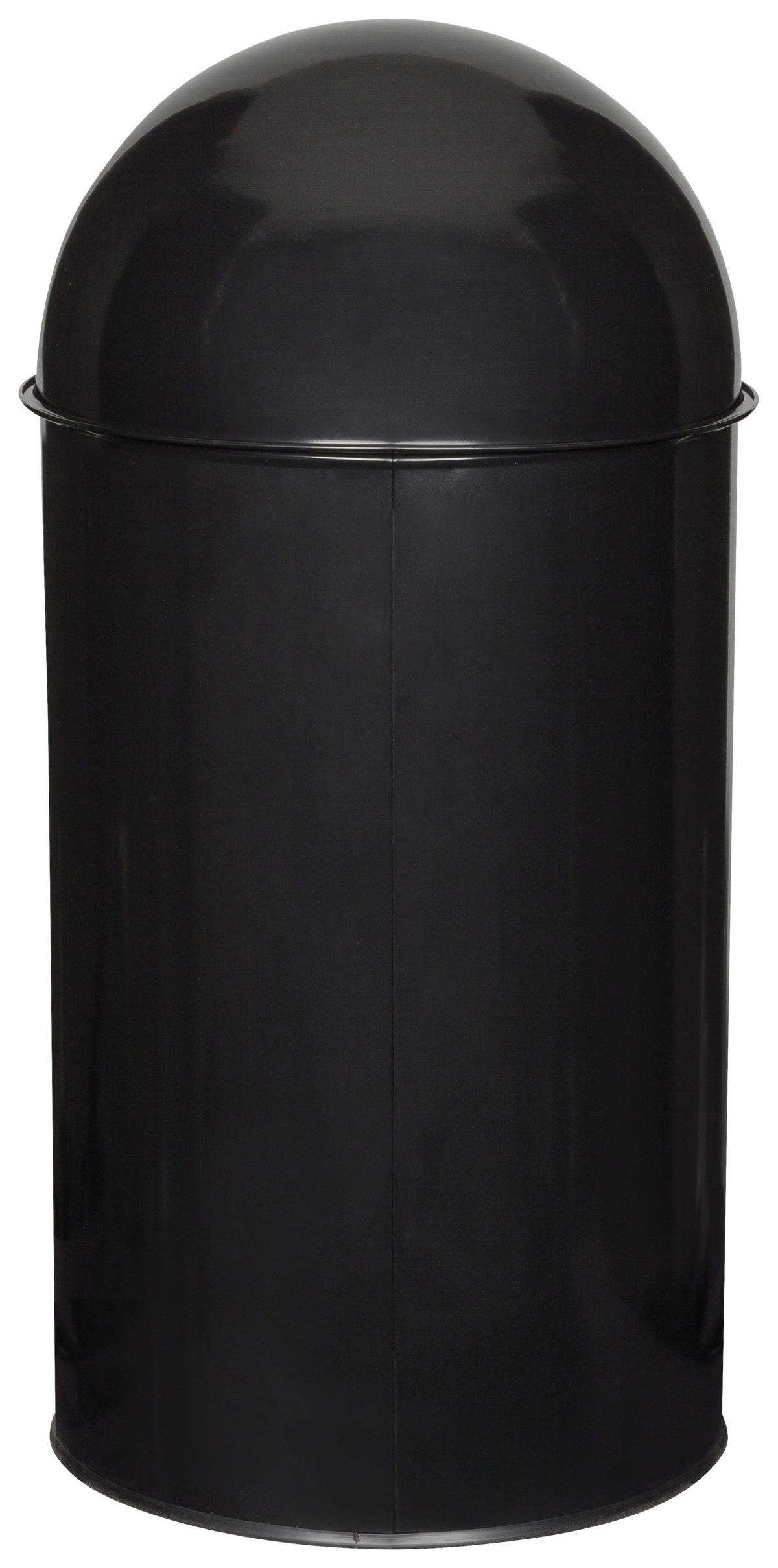 Abfallsammler Push - Schwarz, Basics, Metall (35/74/35cm) - MID.YOU