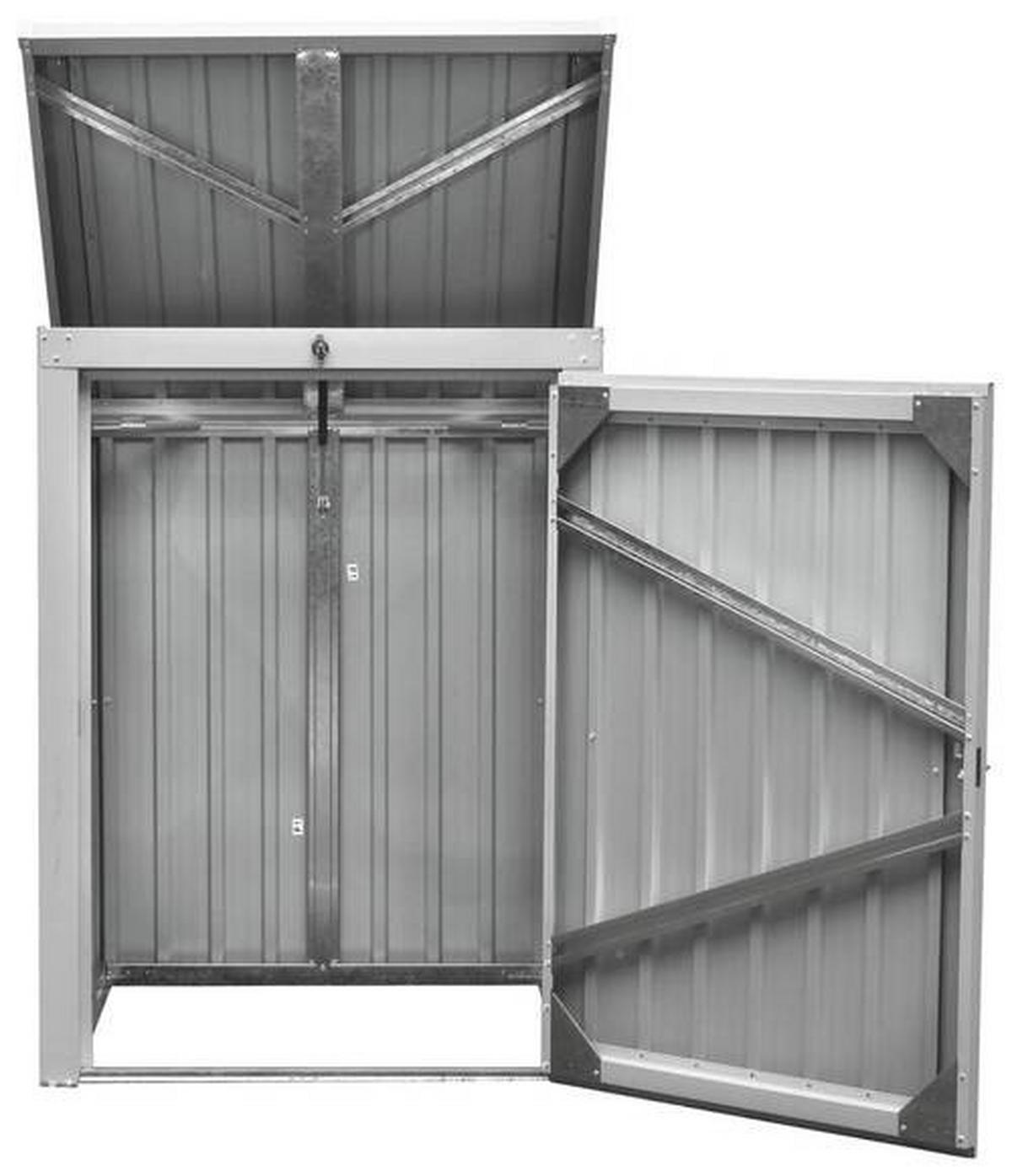Mülltonnenbox Mülltonnenbox 3x3 - Anthrazit, Basics, Metall (104/134/101cm)