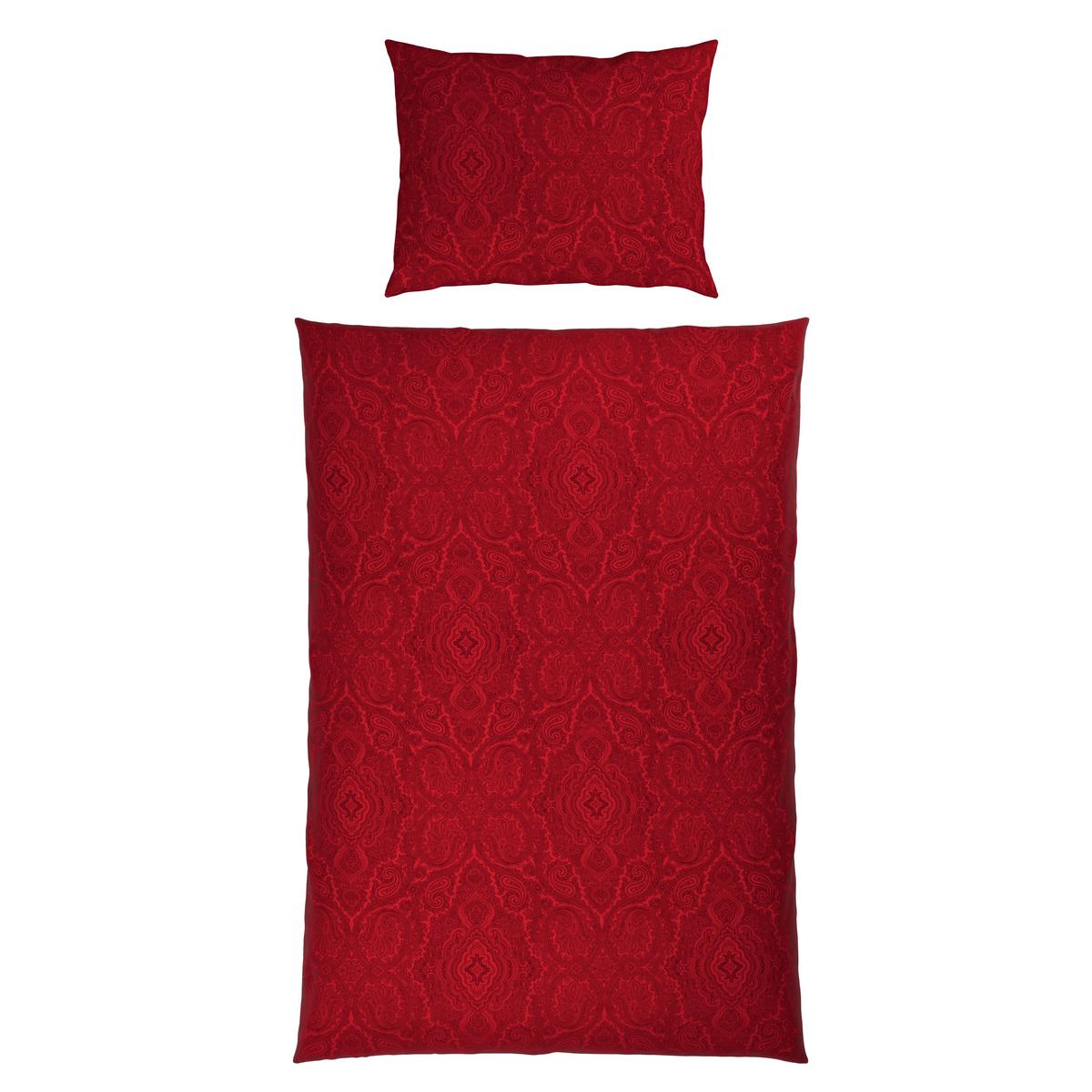 Renforcé-Bettwäsche 140x200 cm Leona Rot Ornamente - Rot, ROMANTIK / LANDHAUS, Textil - James Wood