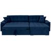Ecksofa Bali Blau, 208x120cm - Blau, Trend, Textil (257/167cm) - Livetastic