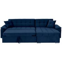 Ecksofa Bali Blau, 208x120cm - Blau, Trend, Textil (257/167cm) - Livetastic