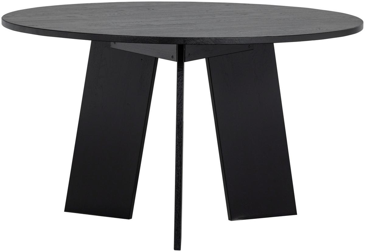 ESSTISCH Fries Schwarz L: 129cm - Schwarz, MODERN, Holz (129/129/75cm) - Livetastic