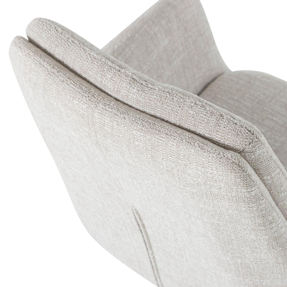 ARMLEHNSTUHL Grant Naturfarben B: 61cm - Schwarz/Naturfarben, MODERN, Textil/Metall (61/88/63cm) - Livetastic