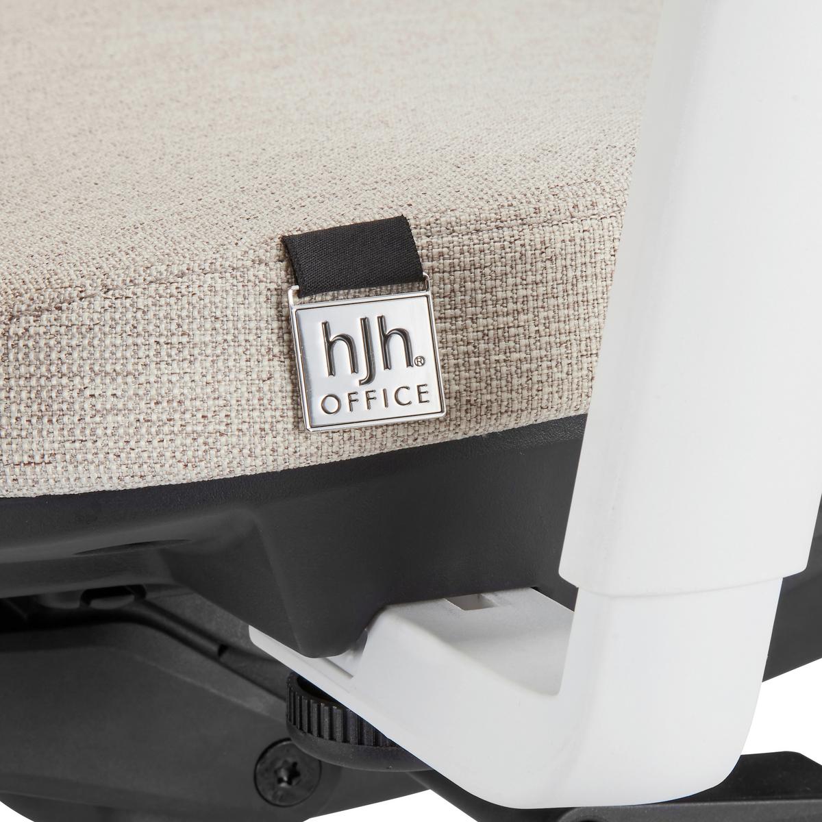 Drehstuhl Skandis Pro Weiß/Beige B: 71cm - Beige/Weiß, MODERN, Kunststoff/Textil (71/131/66cm) - MID.YOU