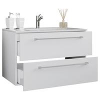 Waschbecken mit Unterschrank Badinos Weiß B: 61 cm - Weiß, MODERN, Keramik/Holzwerkstoff (61cm) - MID.YOU