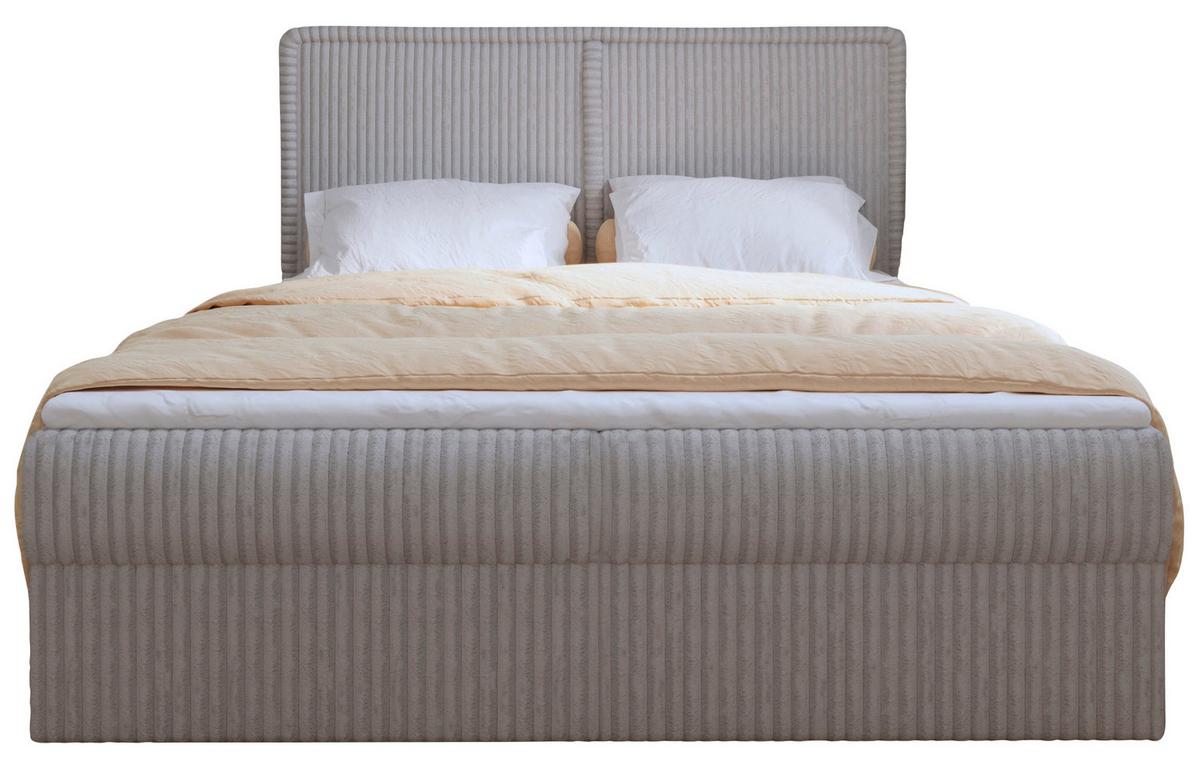 Boxbett Barcelona Lf: 160x200 Grau - Schwarz/Grau, MODERN, Holz/Kunststoff (160/200cm) - MID.YOU