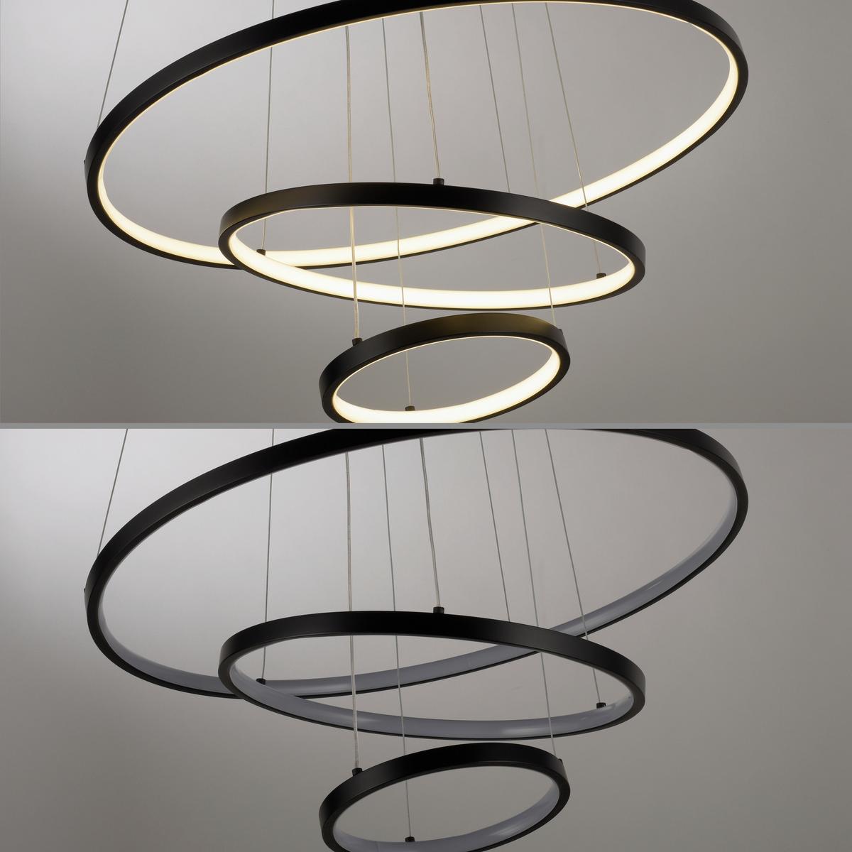 Led-pendelleuchte 15070-18 - Schwarz, Design, Kunststoff/Metall (60,5/60,5/150cm)