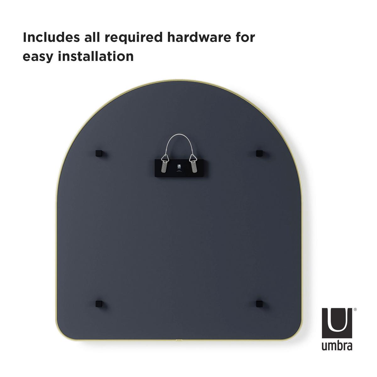 NÁSTENNÉ ZRKADLO CAIRE - zlatá, Basics, kov/sklo (87/92/3cm) - Umbra