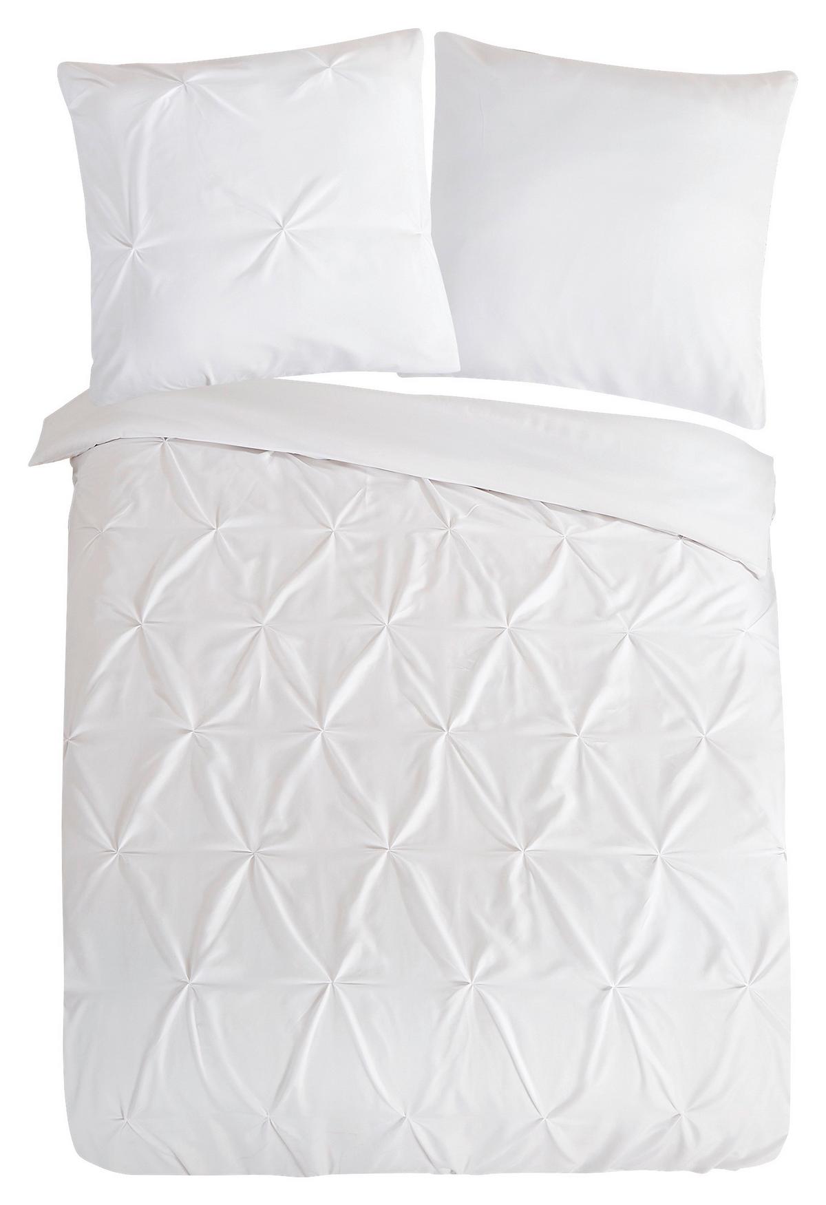 Bettwäsche Elegance Weiß 135x200 Cm - Weiß, Basics, Textil (135/200cm)