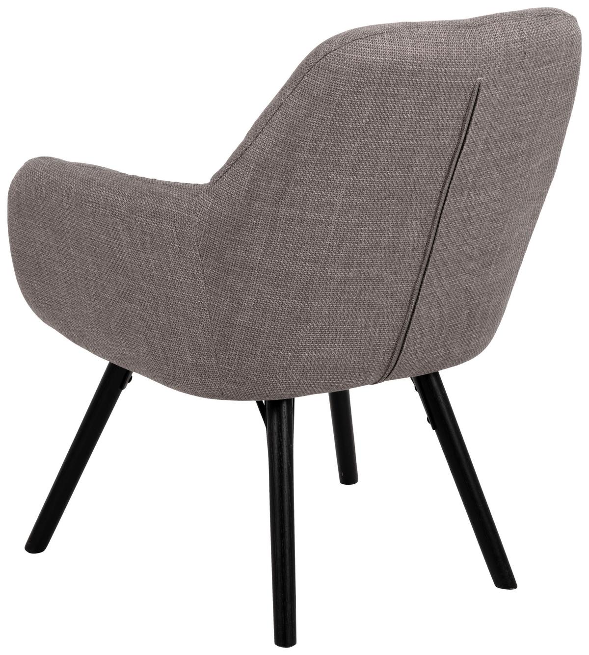 Sessel Felda - Hellgrau/Schwarz, Design, Textil (70,5/87/67,5cm) - Livetastic