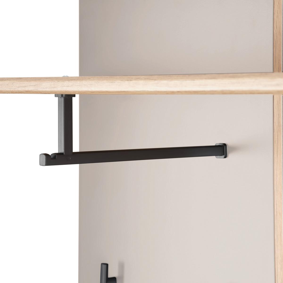 Garderobenpaneel Clever Eiche Dekor/Kaschmir B: 70cm - Kaschmir/Eichefarben, MODERN, Holzwerkstoff (70,1/139/26cm)