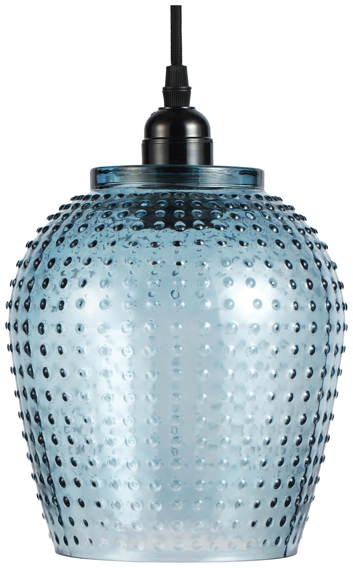Hängeleuchte Terrific Riva Blau B: 18 Cm - Blau, Basics, Glas (18/18/27cm) - Kayoom