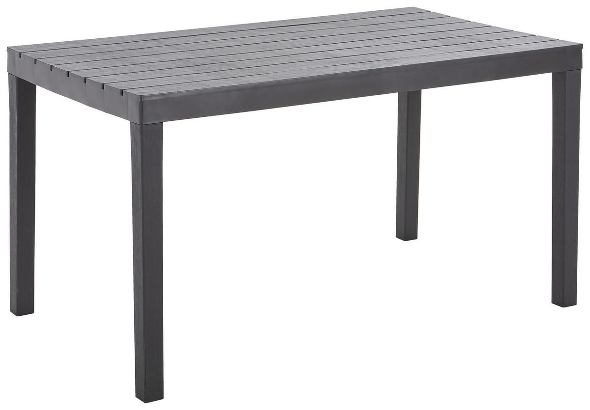 Gartentisch Kunststoff L 138 Cm - Anthrazit, MODERN, Kunststoff (138/72/78cm) - Ambia Garden