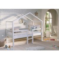 HAUSBETT Forrest Weiß 90x200cm - Weiß/Naturfarben, MODERN, Holz (90/200cm) - Vipack
