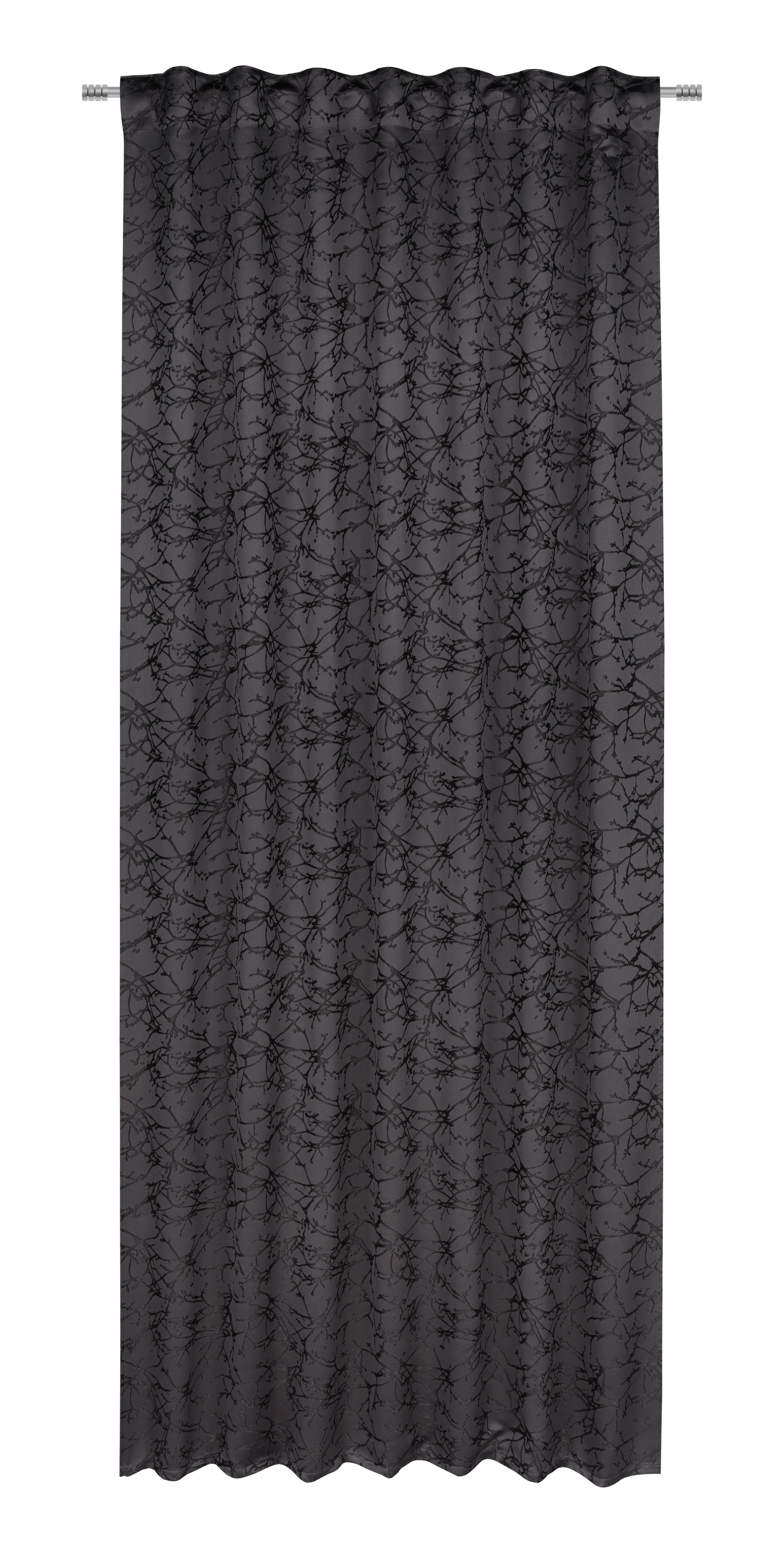 Vorhang Mit Schlaufen und Band Sibel 140x245 cm Anthrazit - Anthrazit, ROMANTIK / LANDHAUS, Textil (140/245cm) - James Wood