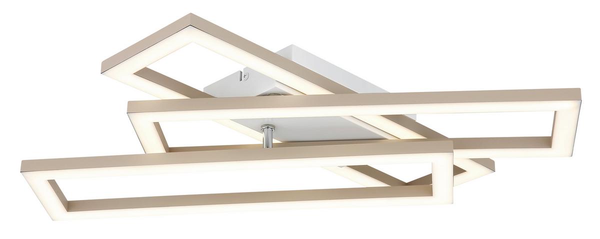 LED-Deckenleuchte Memory-Funktion - Sandfarben/Weiß, Design, Kunststoff (55/40/7,5cm) - Globo