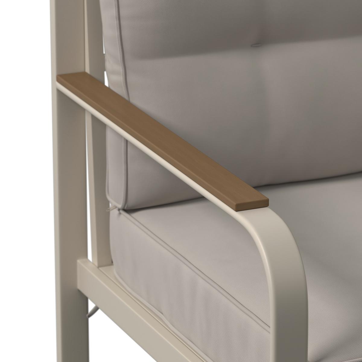 Loungegarnitur Noosa - Gelb/Creme, MODERN, Textil/Metall (132/69/71.5cm) - Beldano