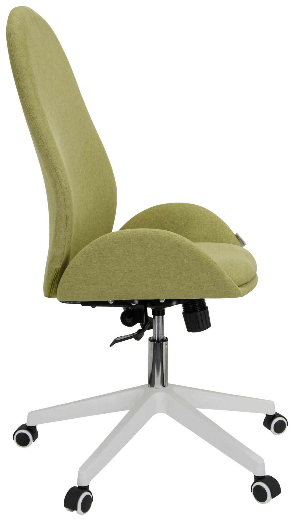 Drehstuhl Avea I Mit Wippfunktion Grün - Weiß/Grün, Basics, Kunststoff/Textil (56/104/58cm) - MID.YOU