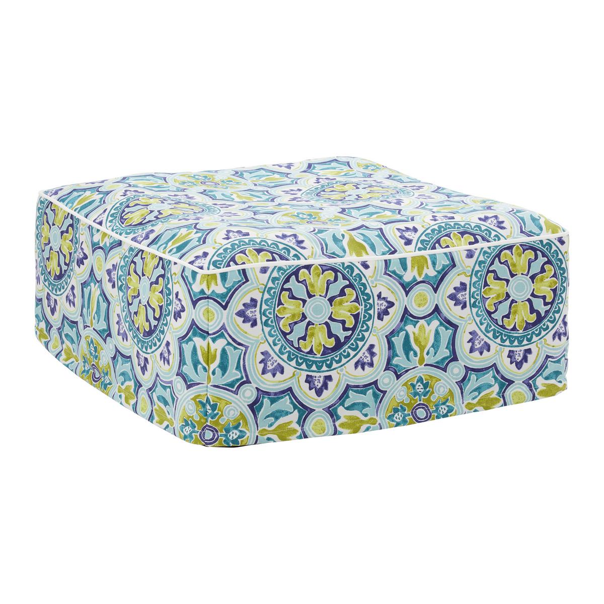 SEDACÍ VENKOVNÍ PODUŠKA CASSY - modrá/vícebarevná, Moderní, textil (60/23/60cm) - Bessagi Garden