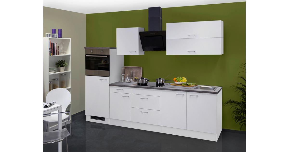 270 cm Küchenblock mit 4 E-Geräten und Spüle