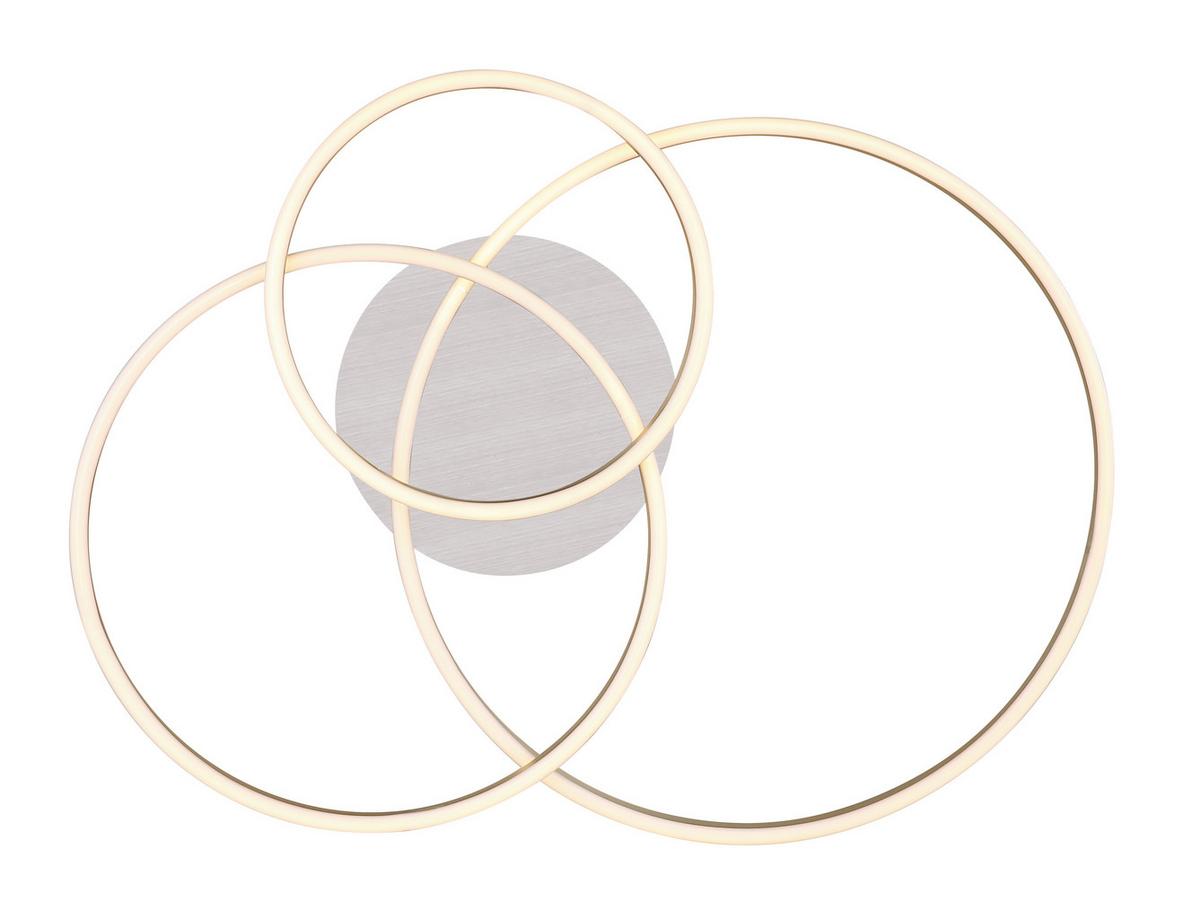 Led Mennyezeti Lámpa 67220-40r  Munni - opál/nikkelszínű, Design, műanyag/fém (68/55/10cm) - Globo
