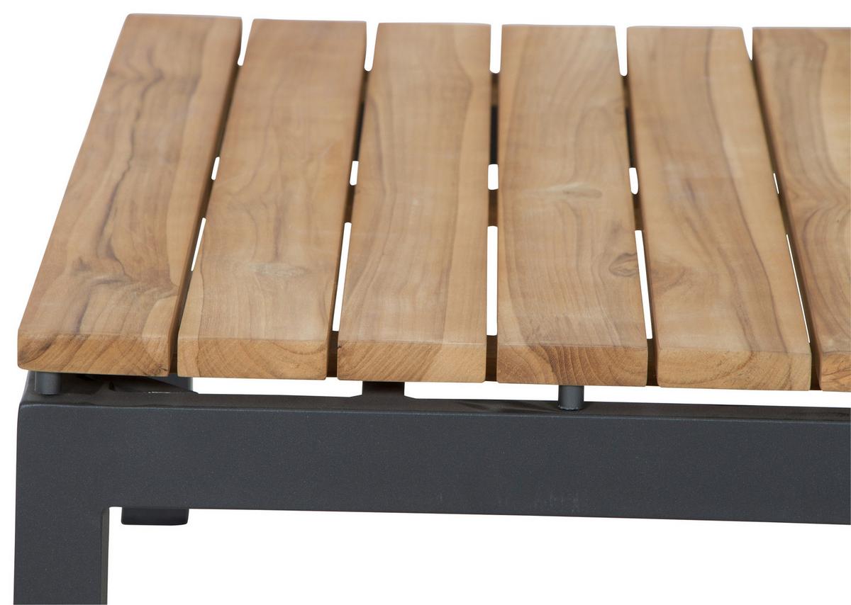 Loungetisch H16598 - Anthrazit/Teakfarben, MODERN, Holz/Metall (73,5/73,5/31,5cm) - Siena Garden