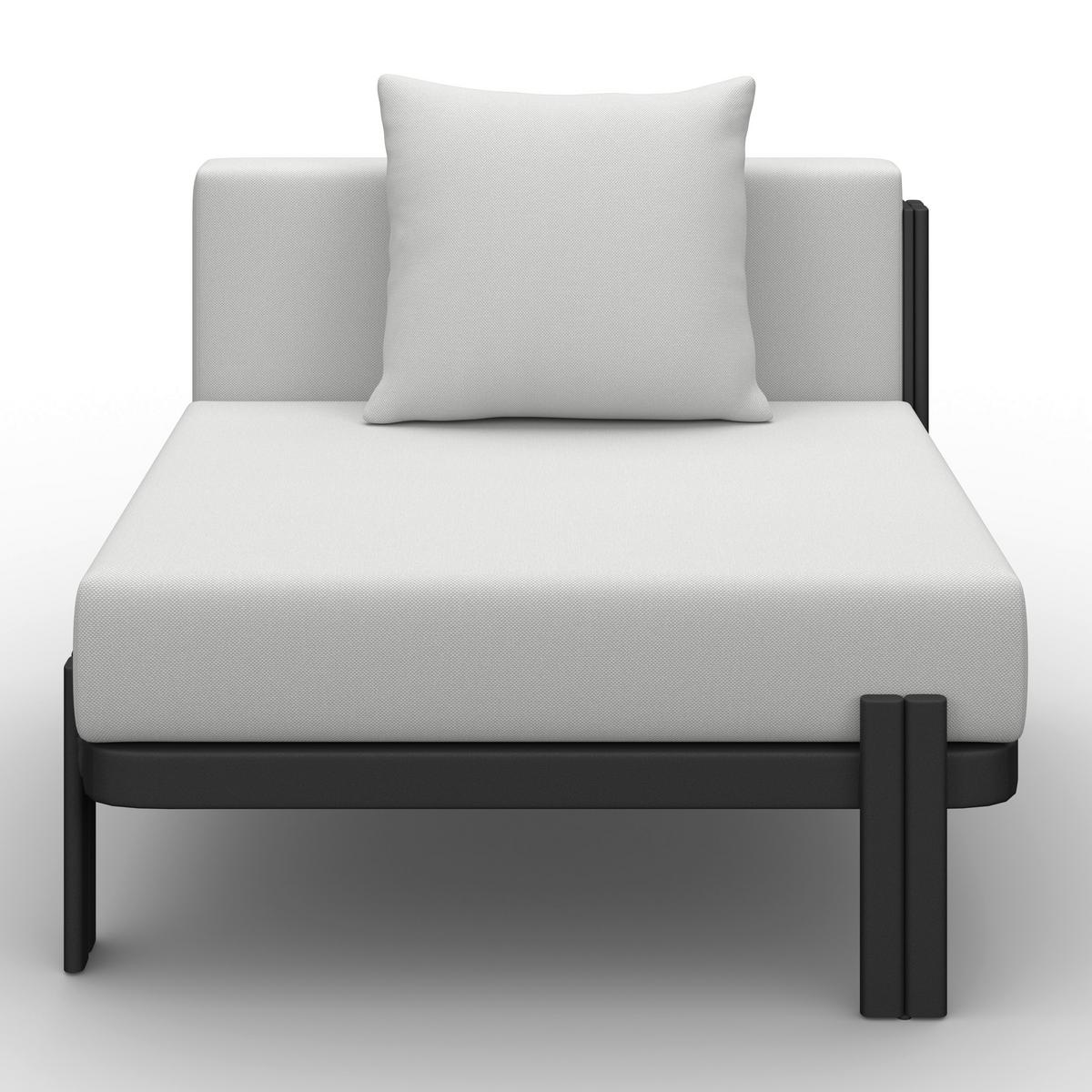 TERASOVÁ SEDACIA SÚPRAVA CHERRY - čierna/svetlosivá, Modern, kov/textil (265/73,5/265cm) - Bessagi Garden