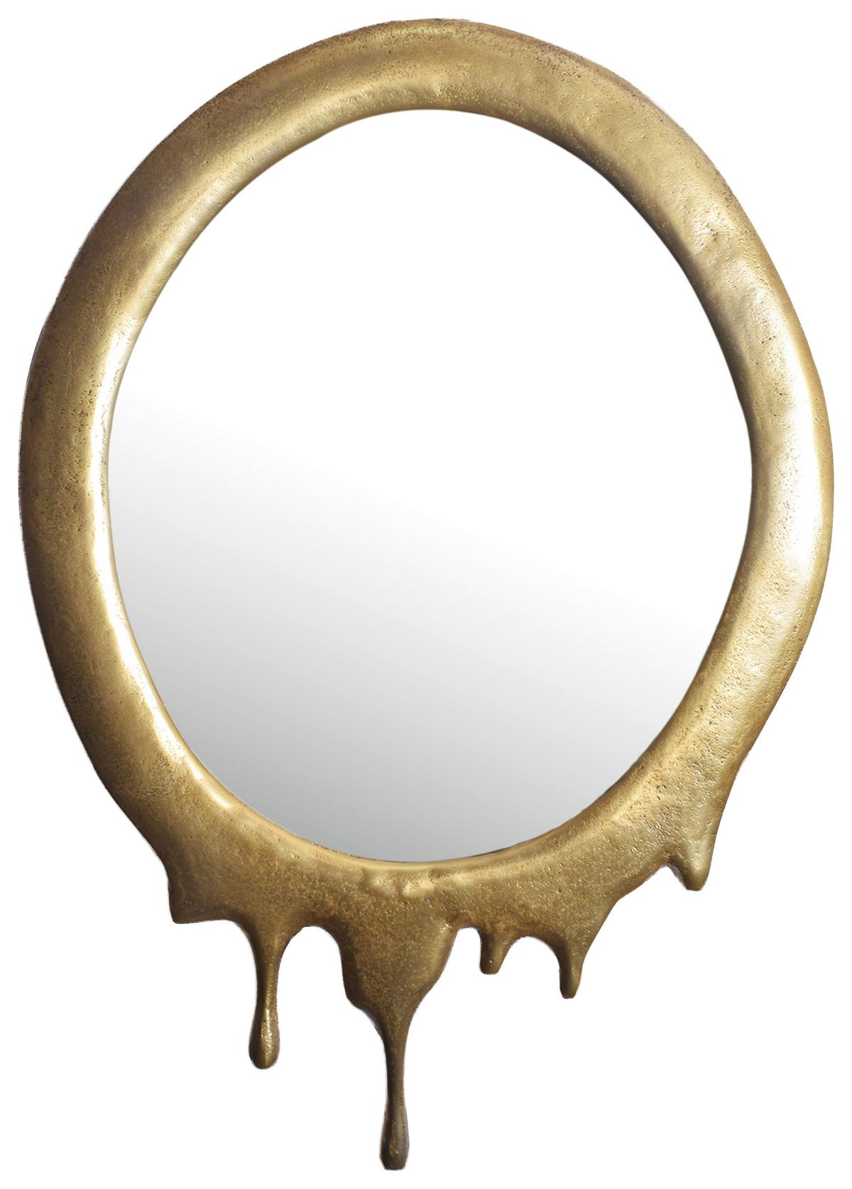 Wandspiegel Goldfarben B: 50 cm - Goldfarben, Design, Glas/Metall (50/71/3cm) - MID.YOU