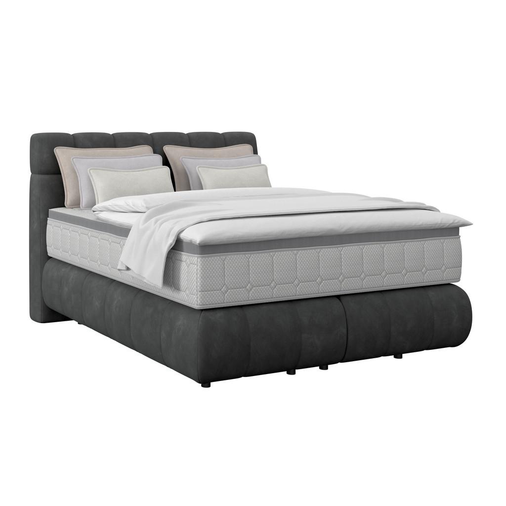 Boxspringbett Nobu Anthrazit, LF: 140x200 cm